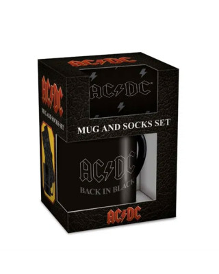 Gift Set - AC/DC - Back in Black - Šolja & Čarape 
