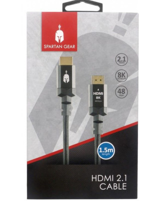 HDMI Cable Spartan Gear 2.1 8K 1.5m - Aluminum with gold plated plugs 