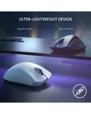 Miš Razer Deathadder v3 Pro - Ergonomic Wireless - White 