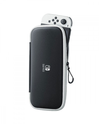 Nintendo Switch Carrying Case & Screen Protector - Black and White 