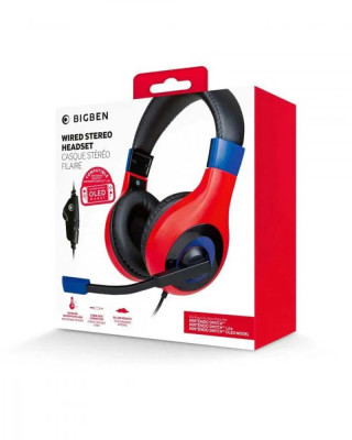 Slušalice BigBen Wired Stereo Headset - Red & Blue 