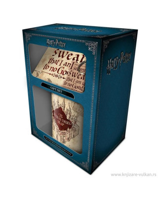 Šolja Harry Potter - Marauders Map - Gift Set - Mug, Coaster & Keychain 