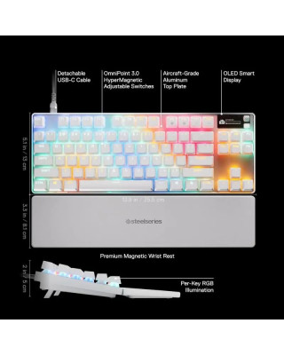 Tastatura Steelseries APEX PRO TKL White Gen 3 