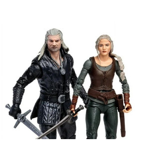 Action Figure Netflix The Witcher - Ciri & Geralt of Rivia 