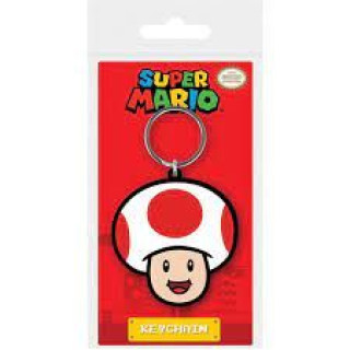 Privezak Super Mario - Toad 6 Cm - Rubber Keychain 