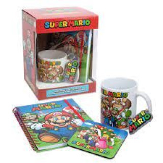 Gift Set - Super Mario - Mug, Coaster & Keychain 