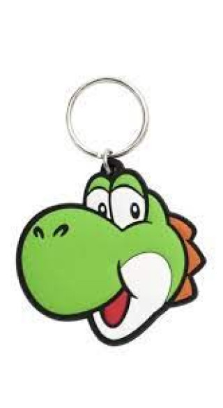 Privezak Super Mario - Yoshi 6 Cm - Rubber Keychain 