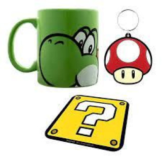 Gift Set Super Mario - Yoshi - Mug, Coaster & Keychain 