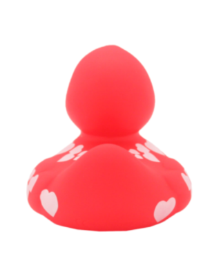 Lilalu Patkica - Red Duck With White Hearts - Rubber Duck 