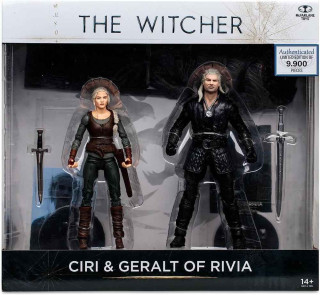 Action Figure Netflix The Witcher - Ciri & Geralt of Rivia 