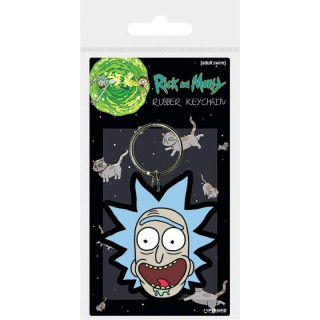 Privezak Rick and Morty - Rick Crazy Smile - Rubber Keychain