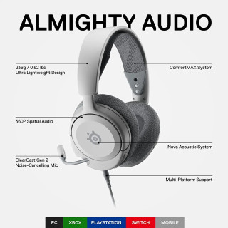 Slušalice Steelseries Arctis Nova 1p - White 
