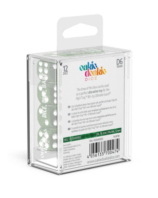 Kockice Oakie Doakie Dice D6 16 mm Marble - Green (12)