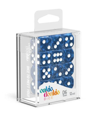 Kockice Oakie Doakie Dice D6 16 mm Marble - Blue (12)