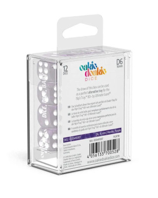 Kockice Oakie Doakie Dice D6 16 mm Marble - Purple (12)
