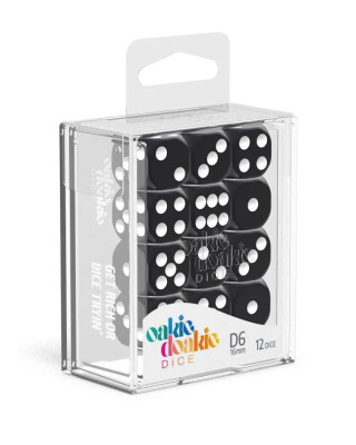 Kockice Oakie Doakie Dice D6 16 mm Solid - Black (12)