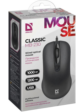 Miš Defender Classic MB-230 - Wired Optical Mouse 