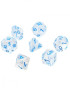 Kockice Chessex - Borealis - Mini Polyhedral - Luminary - Icicle & Light Blue (7 