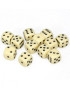 Kockice Chessex - Opaque - Ivory & Black - Dice Block 16mm (12)