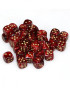 Kockice Chessex - Vortex - Burgundy & Gold - Dice Block 12mm (36)
