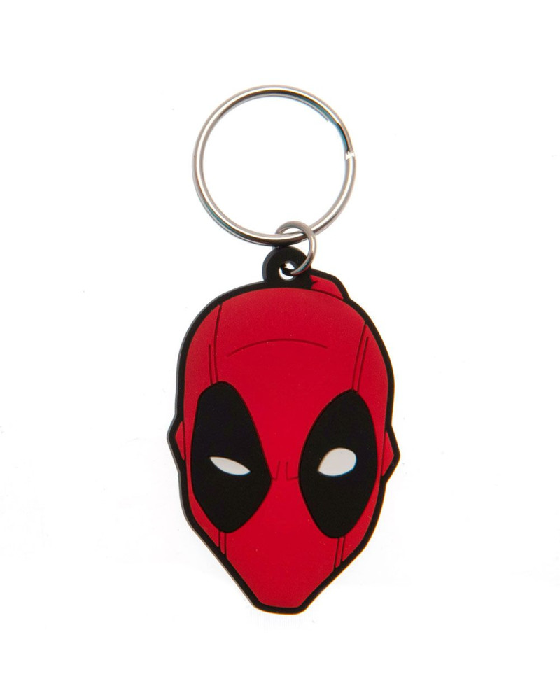 Privezak Marvel Comics - Deadpool Face 6 Cm - Rubber Keychain 