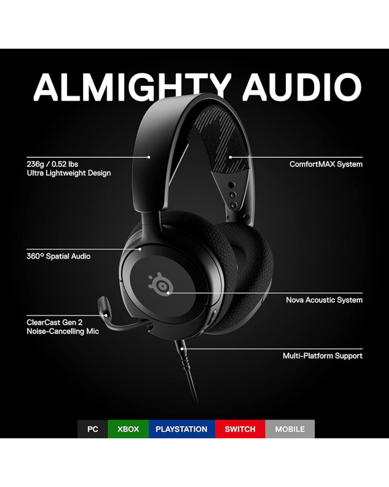 Slušalice Steelseries Arctis Nova 1p - Black 