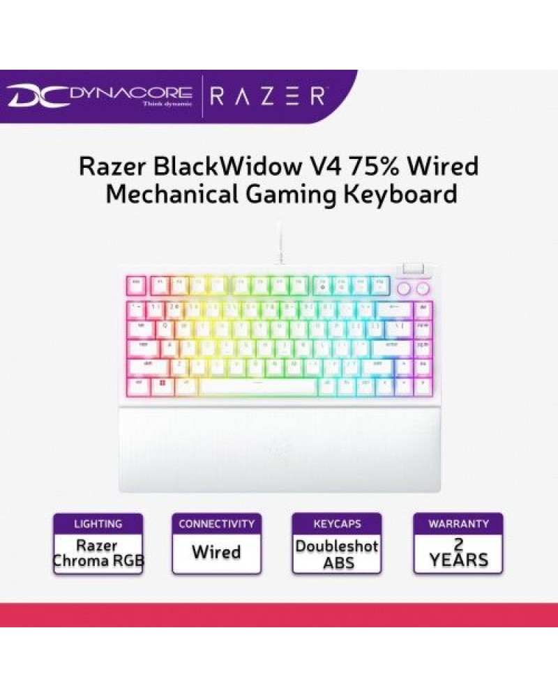 Tastatura Razer BlackWidow V4 75% US - White 