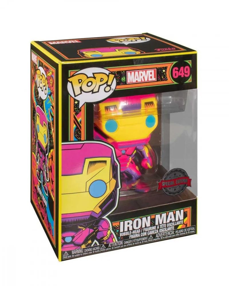 Bobble Figure Marvel Pop! - Iron Man Black Light 