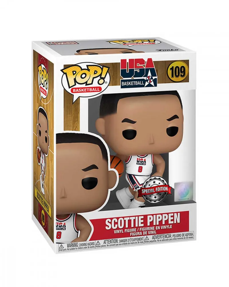 Bobble Figure Usa Basketball Pop! - Scottie Pippen - White - Special Edition 