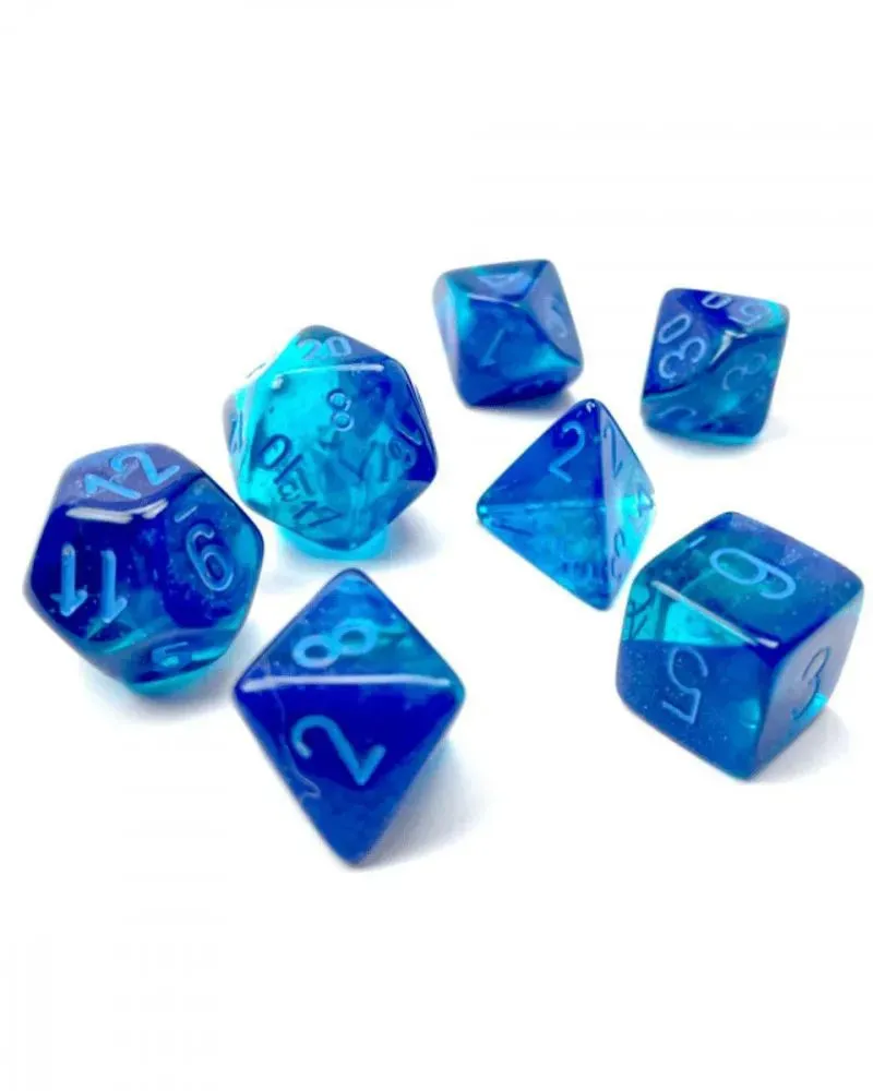 Kockice Chessex - Gemini - Polyhedral - Blue-Blue & Light Blue (7) 