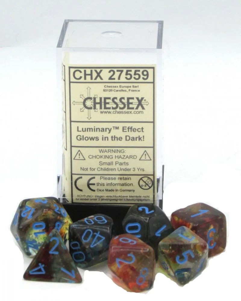 Kockice Chessex - Nebula - Luminary - Primary & Blue (7)