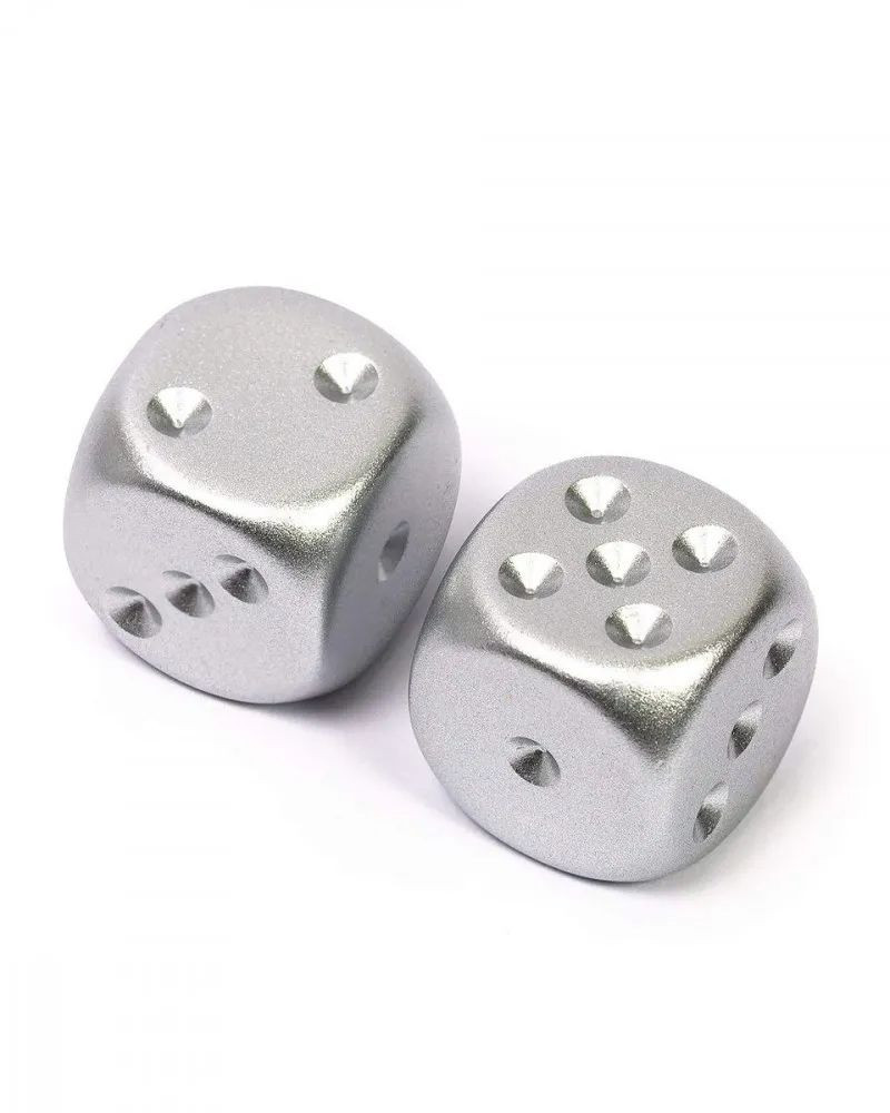 Kockice Chessex - Silver Metallic Dice Pair D6 16mm