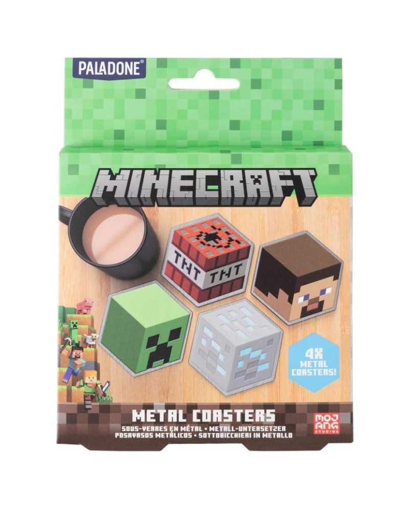 Podmetači za čaše Paladone - Minecraft Metal Coasters 