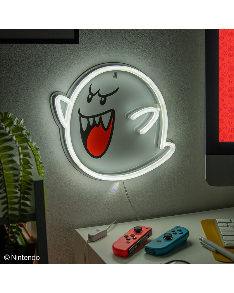 Lampa Paladone - Super Mario - Boo Wall Mountable LED Neon Light 