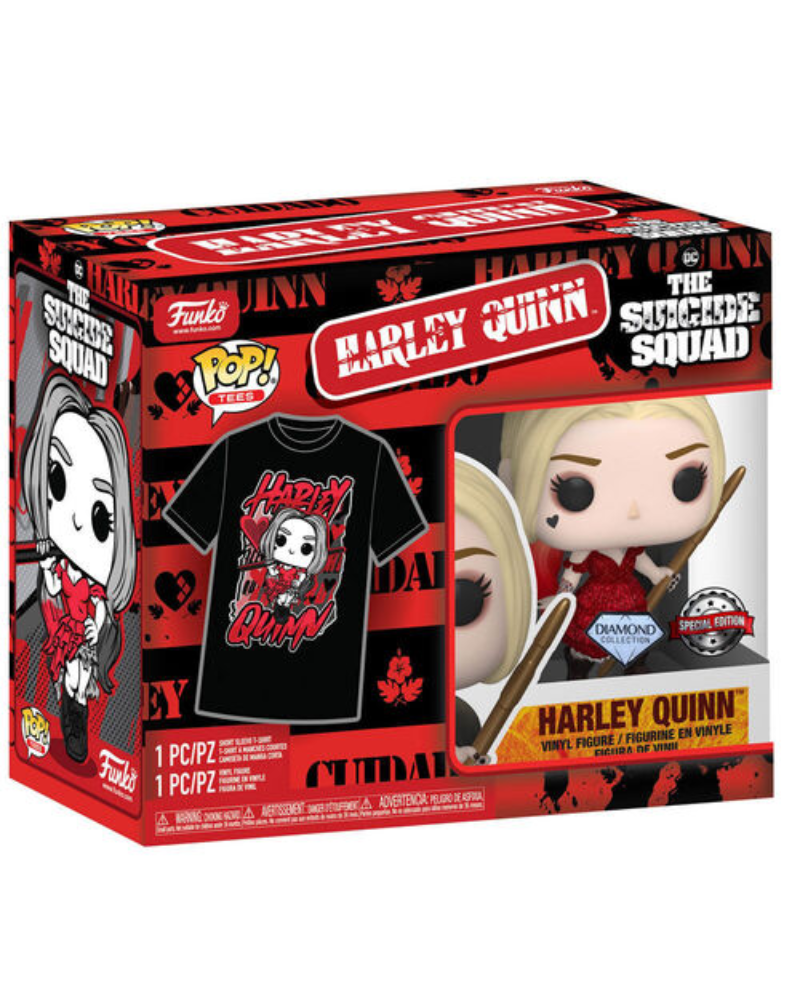 Set Bobble Figure Movie - Suicide Squad POP! & Tee - Harley Quinn - S 