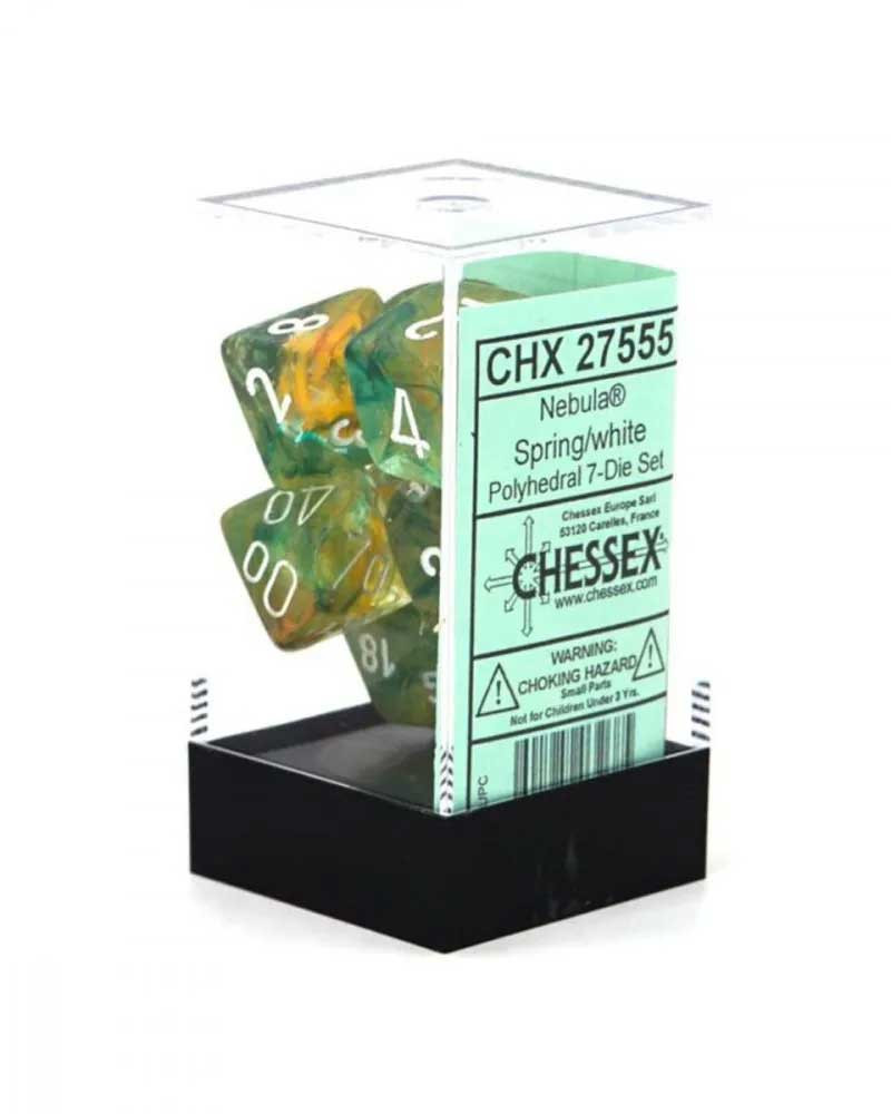 Kockice Chessex - Nebula - Luminary - Spring & White (7)
