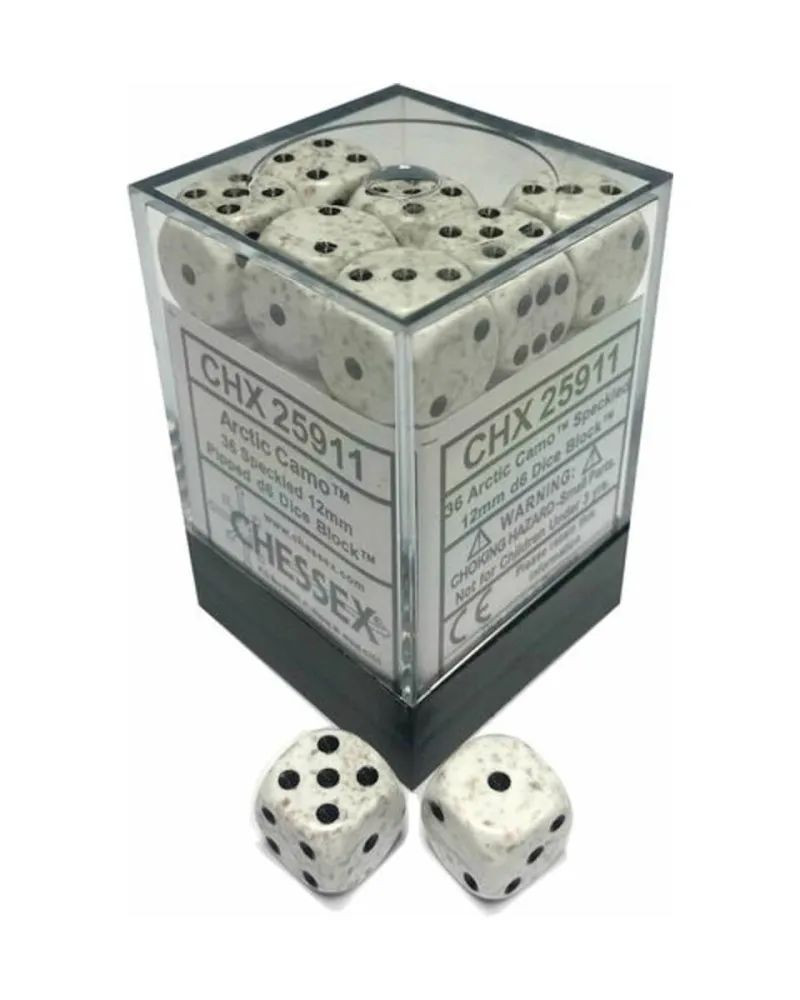 Kockice Chessex - Speckled - Arctic Camo - Dice Block (36) 12mm 