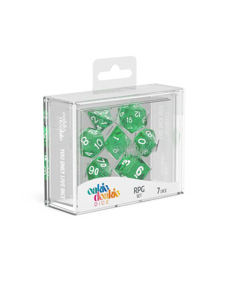 Kockice Oakie Doakie Dice RPG Set Speckled - Green (7) 