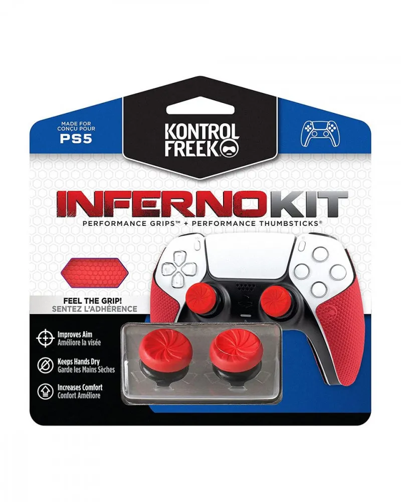 KontrolFreek Inferno Kit - Performance Grips & Performance Thumbsticks Playstati 
