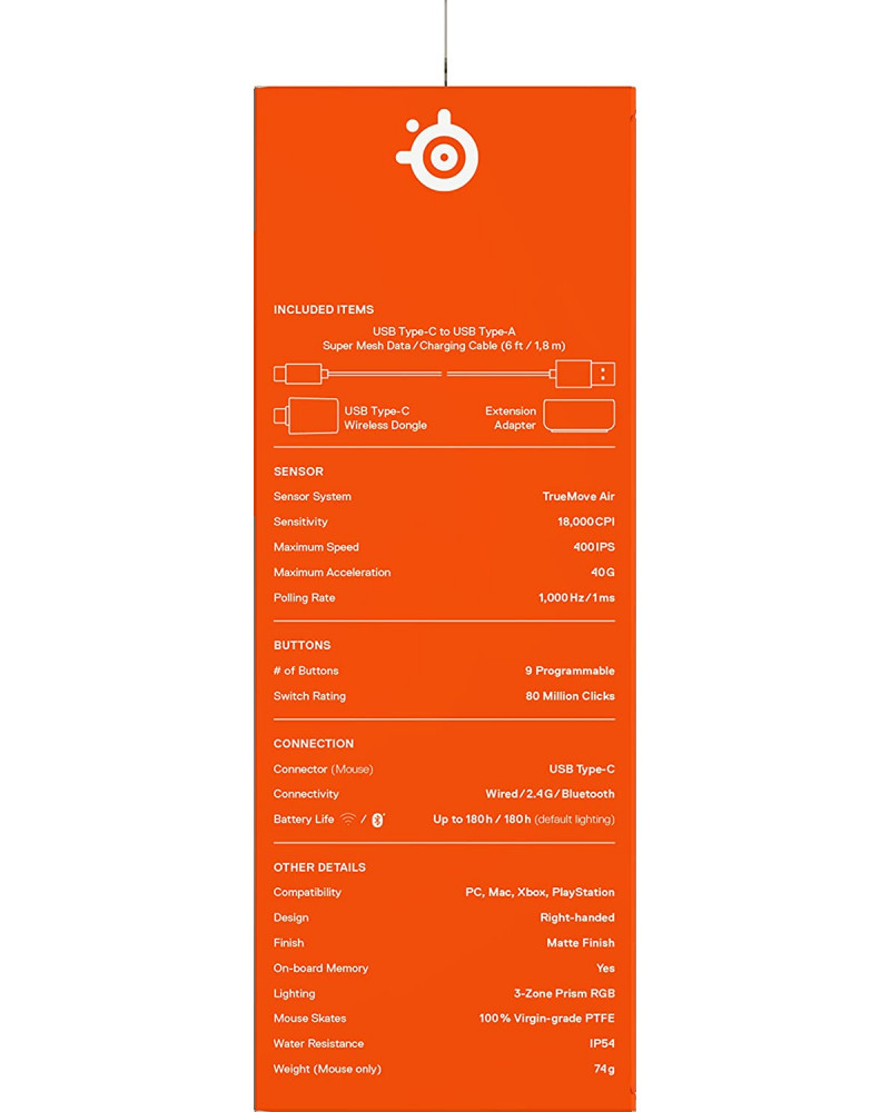 Miš SteelSeries AEROX 5 Wireless - Black 