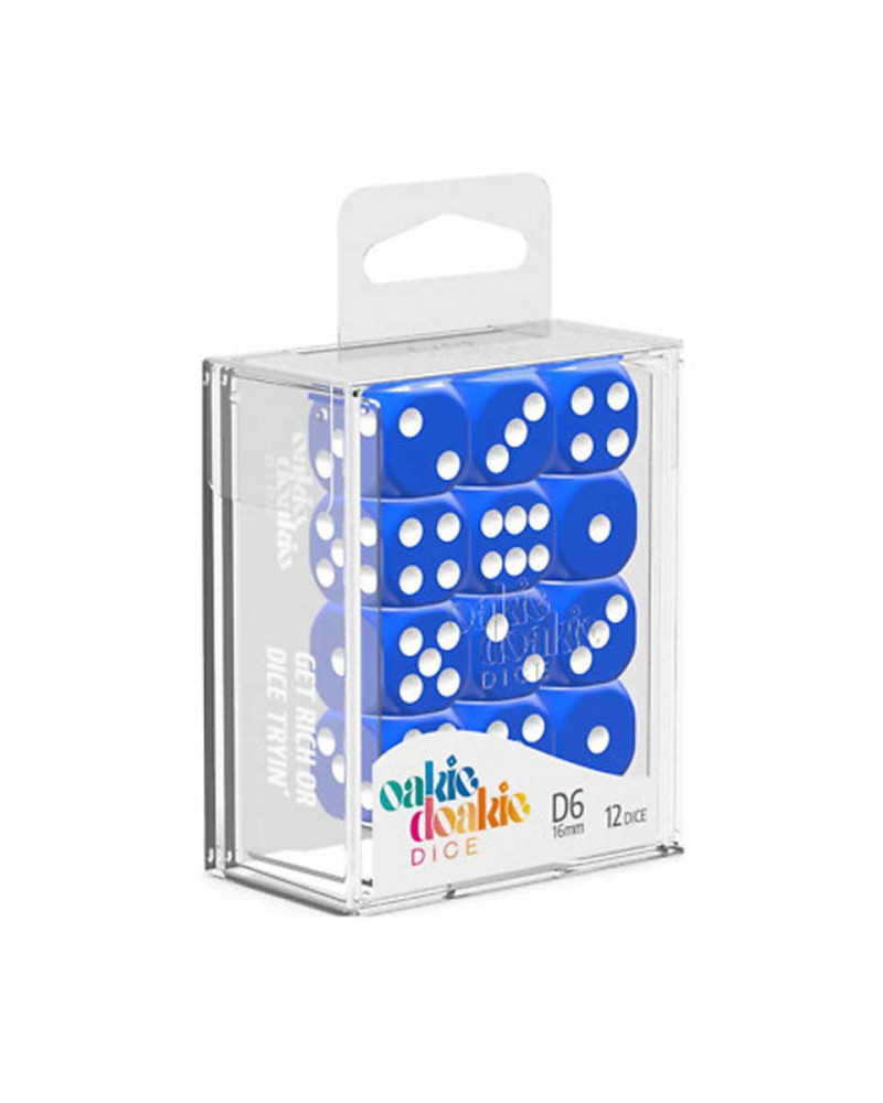 Kockice Oakie Doakie Dice D6 16 mm Solid - Blue (12)