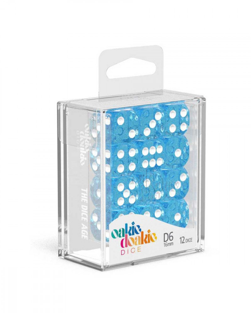 Kockice Oakie Doakie Dice D6 16 mm Speckled - Light Blue (12) 