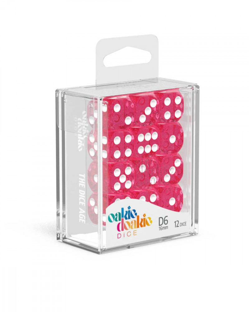 Kockice Oakie Doakie Dice D6 16 mm Speckled - Pink (12) 