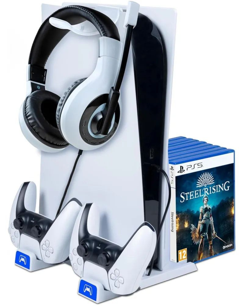 Stalak za PlayStation 5 konzolu i punjač za DualSense kontrolere BigBen 