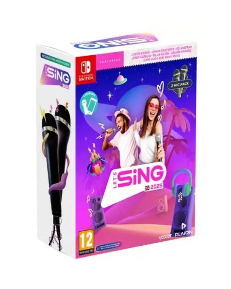 Switch Let's Sing 2025 + 2 Mikrofona