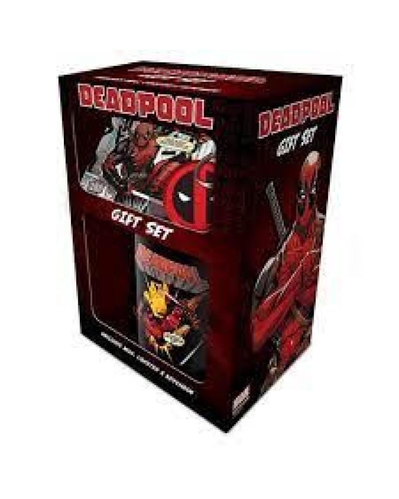 Set Deadpool - Gift Set - Mug, Coaster & Keychain 