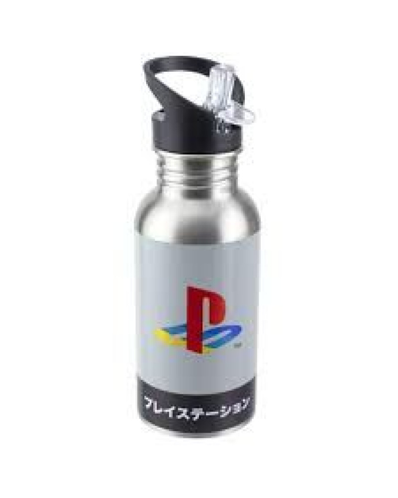 Boca Paladone Playstation Heritage - Metal Water Bottle with Straw 