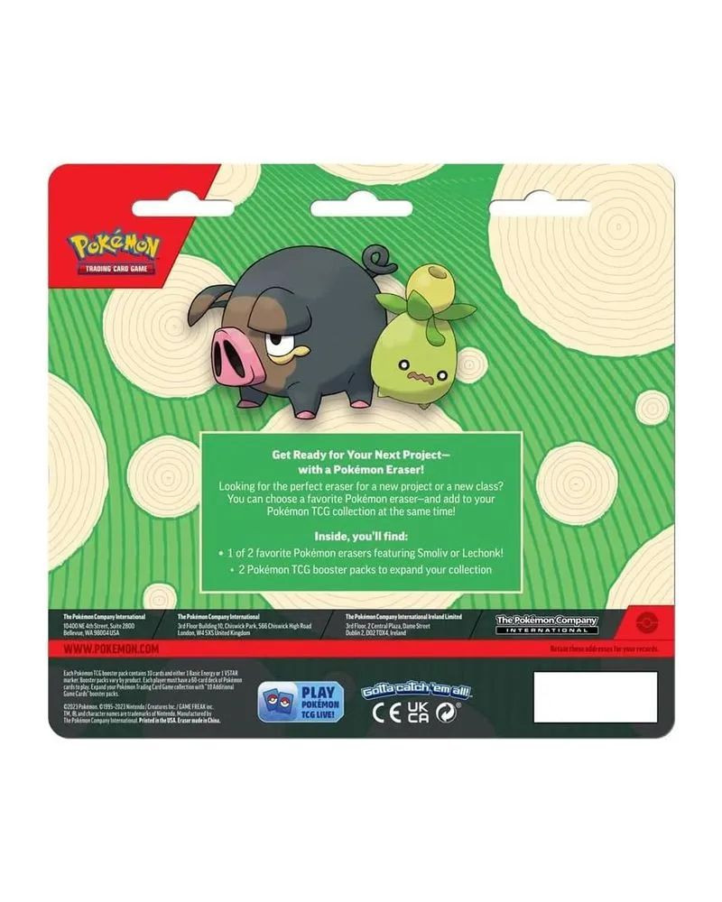 Board Game Pokemon - TCG - Back To School Eraser Blister 