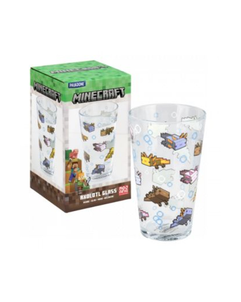 Čaša Paladone Minecraft - Axolotl Glass 