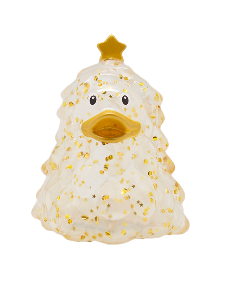 Lilalu Patkica - Gold Christmas Tree - Rubber Duck 